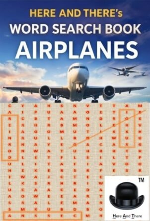 here and there's word search book airplanes